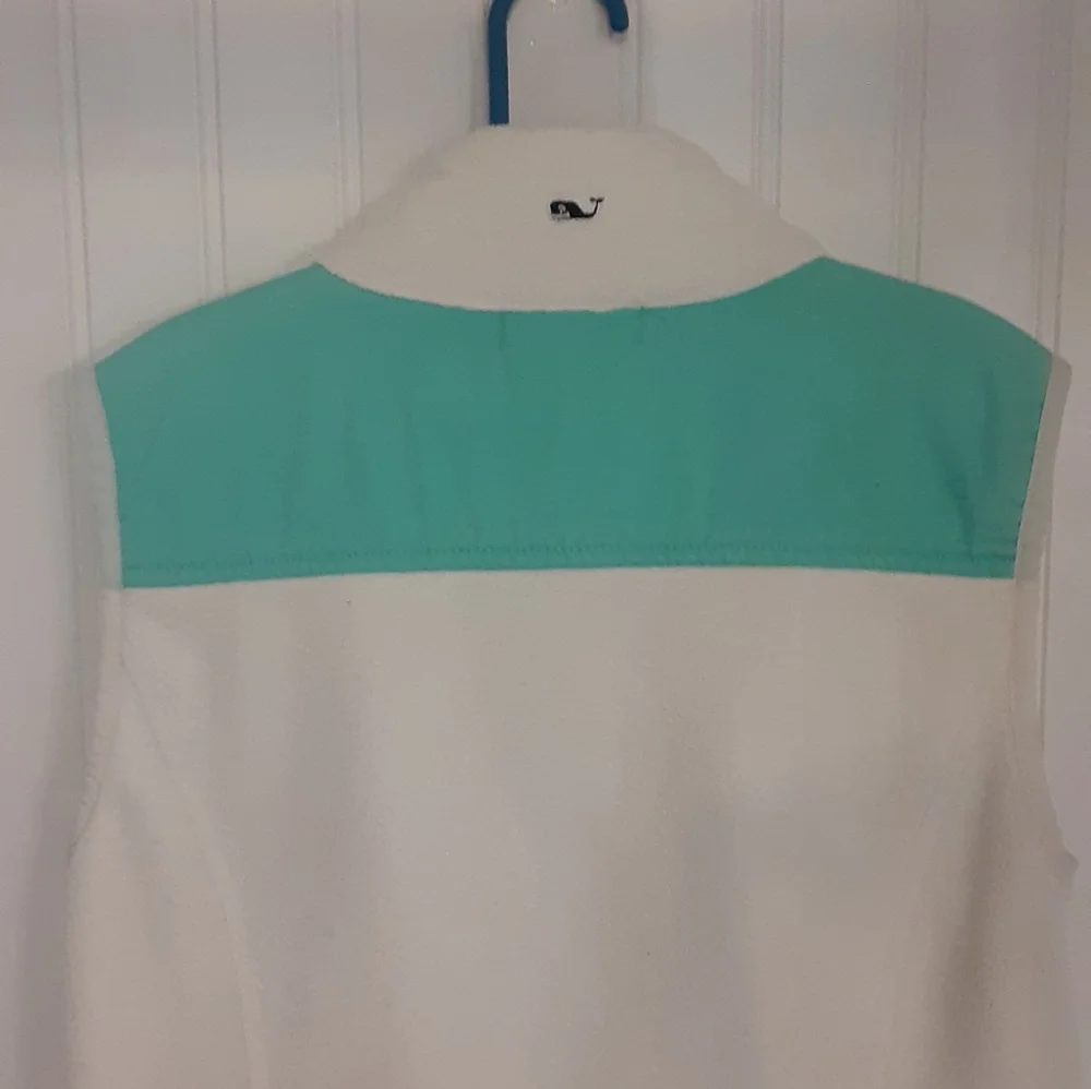 Vineyard Vines XXS fleece vest white and aqua - Picture 11 of 13